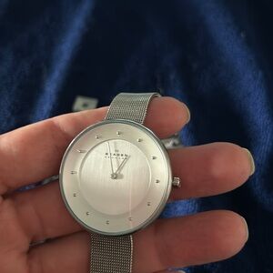Skagen watch silver face